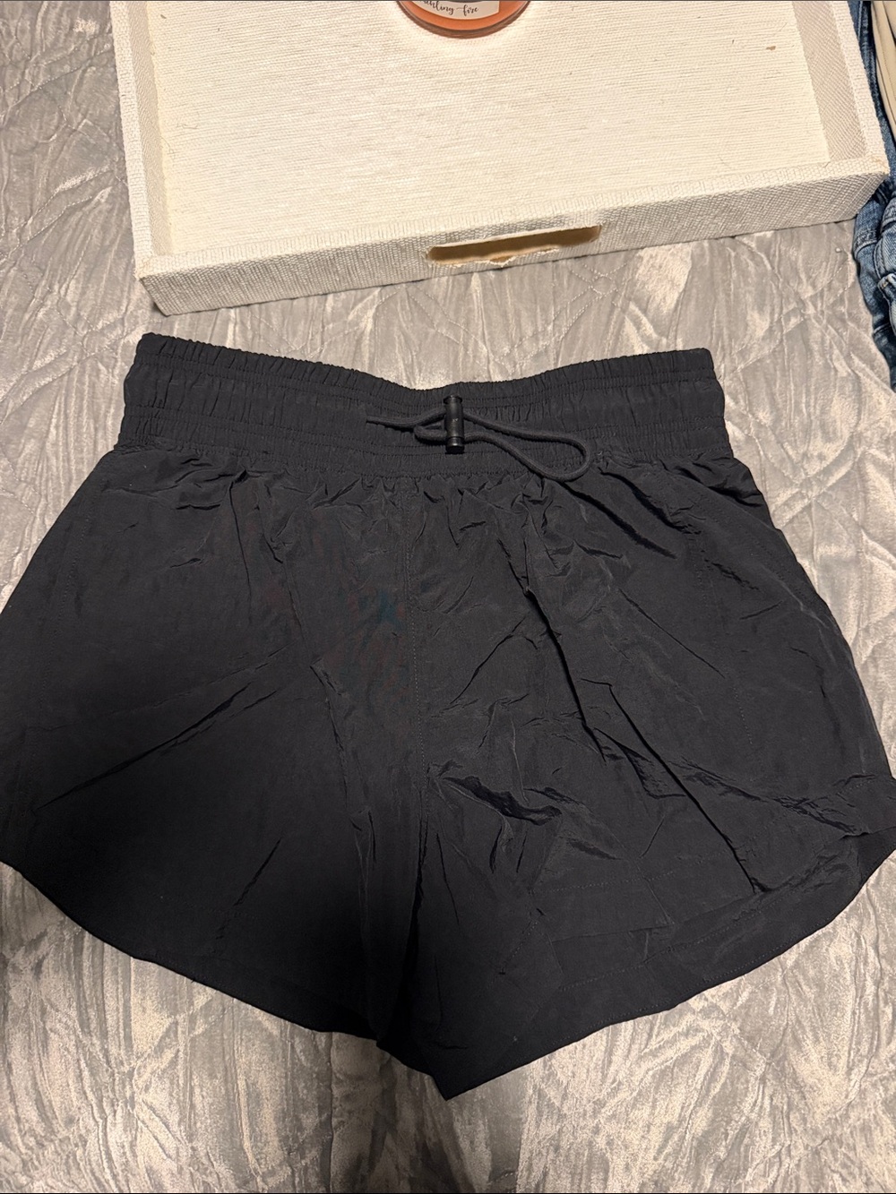 Everyday Black Athletic Drawcord Shorts for Women
